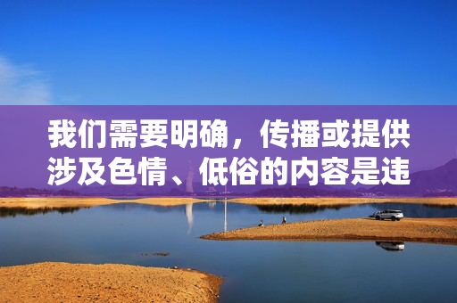 我们需要明确,传播或提供涉及色情、低俗的内容是违反法律法规和社会公序良俗的。在中国,任何形式的色情信息传播都是被严厉禁止的,相关部门始终致力于打击网络色情、维护清朗的网络空间,严禁色情信息传播 维护清朗网络空间