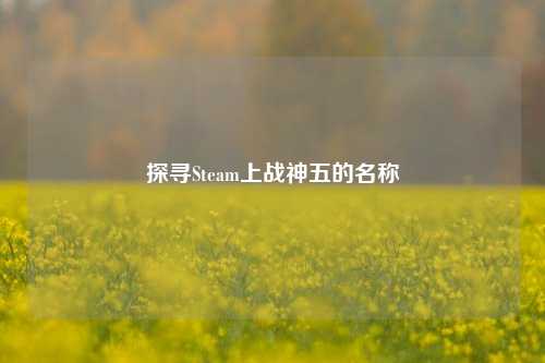 探寻Steam上战神五的名称
