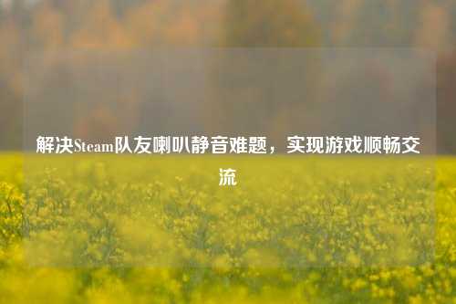 解决Steam队友喇叭静音难题,实现游戏顺畅交流