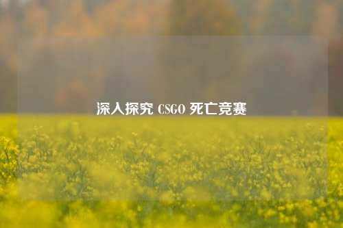 深入探究 CSGO 死亡竞赛