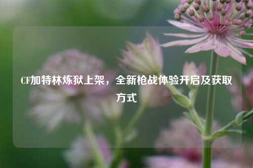 CF加特林炼狱上架，全新枪战体验开启及获取方式