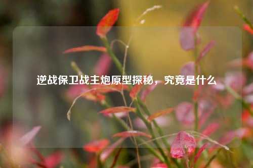 逆战保卫战主炮原型探秘,究竟是什么