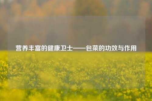 营养丰富的健康卫士——包菜的功效与作用
