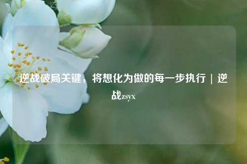 逆战破局关键,将想化为做的每一步执行 | 逆战zsyx