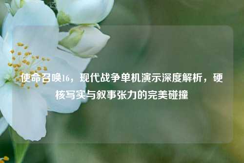 使命召唤16,现代战争单机演示深度解析,硬核写实与叙事张力的完美碰撞