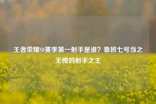 王者荣耀S8赛季之一射手是谁?鲁班七号当之无愧的射手之王