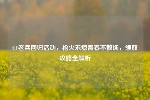 CF老兵回归活动,枪火未熄青春不散场,领取攻略全解析