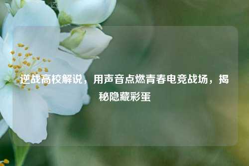 逆战高校解说,用声音点燃青春电竞战场,揭秘隐藏彩蛋