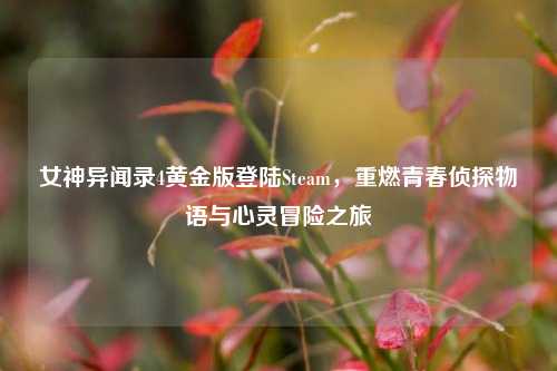 女神异闻录4黄金版登陆Steam,重燃青春侦探物语与心灵冒险之旅