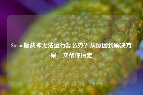 Steam版战神无法运行怎么办？从原因到解决方案一文帮你搞定