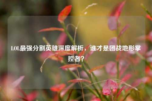 LOL最强分割英雄深度解析,谁才是团战地形掌控者?
