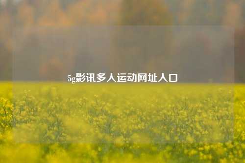 5g影讯多人运动网址入口