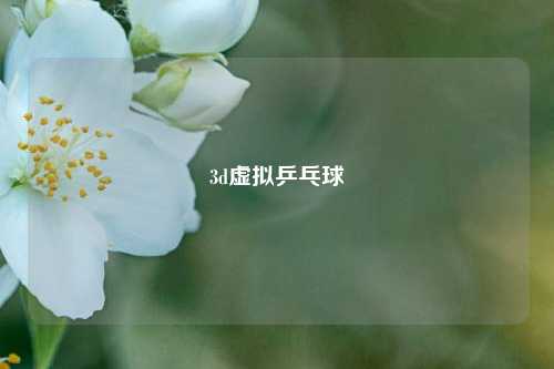 3d虚拟乒乓球